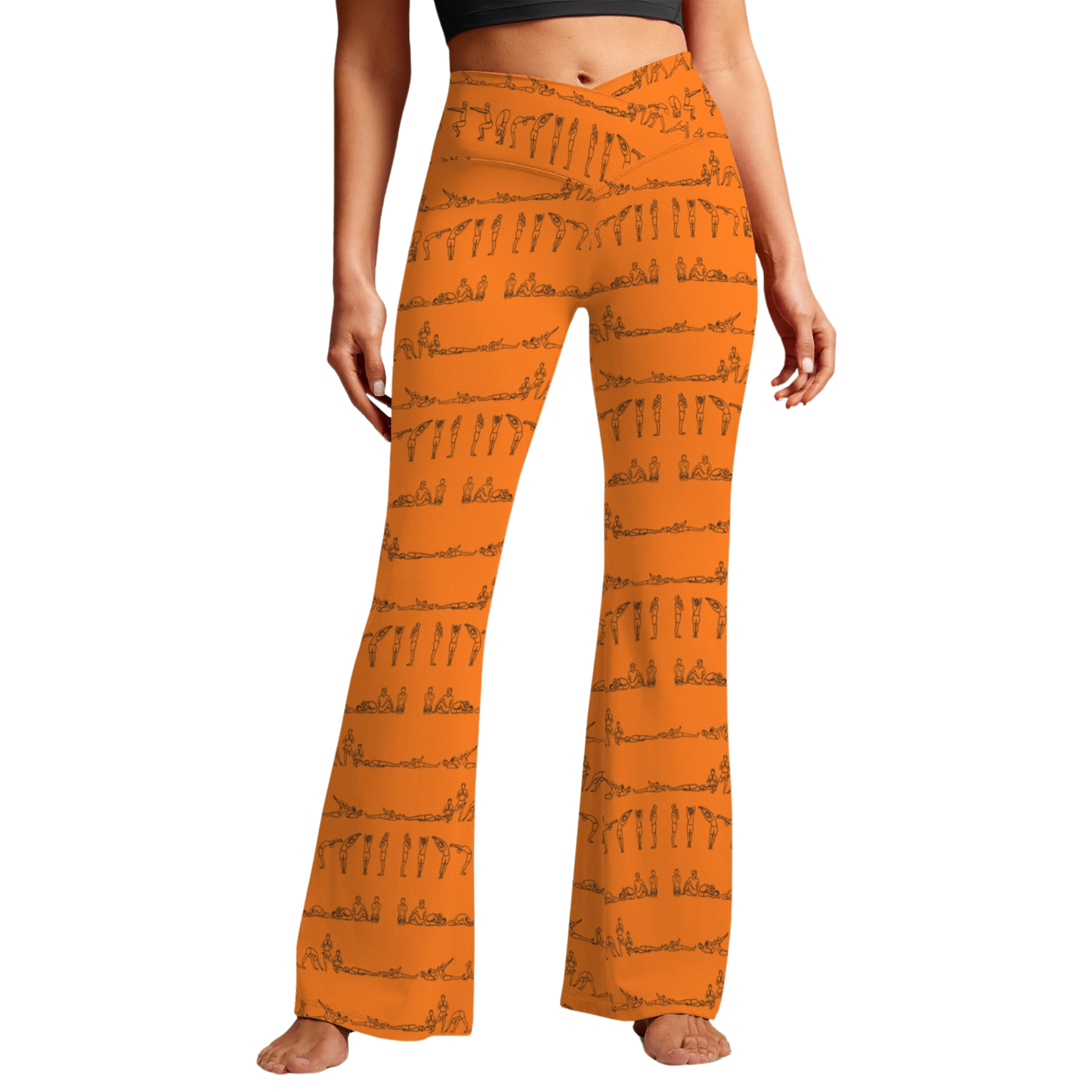 Bikram Series - Cross Waisted Flair Leggings