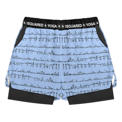 Bikram Pastel - Compression Yoga Shorts