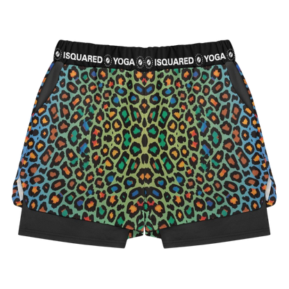 Wild Leopards - Compression Yoga Shorts