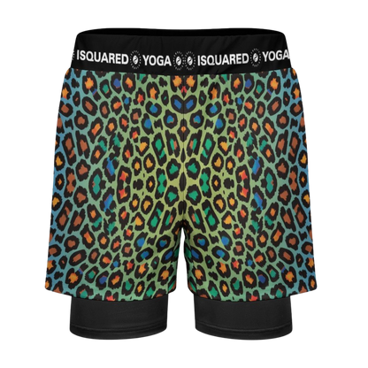 Wild Leopards - Compression Yoga Shorts