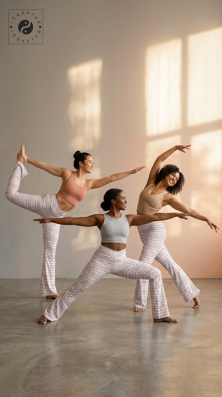 Bikram Pastel - Cross Waisted Flair Leggings