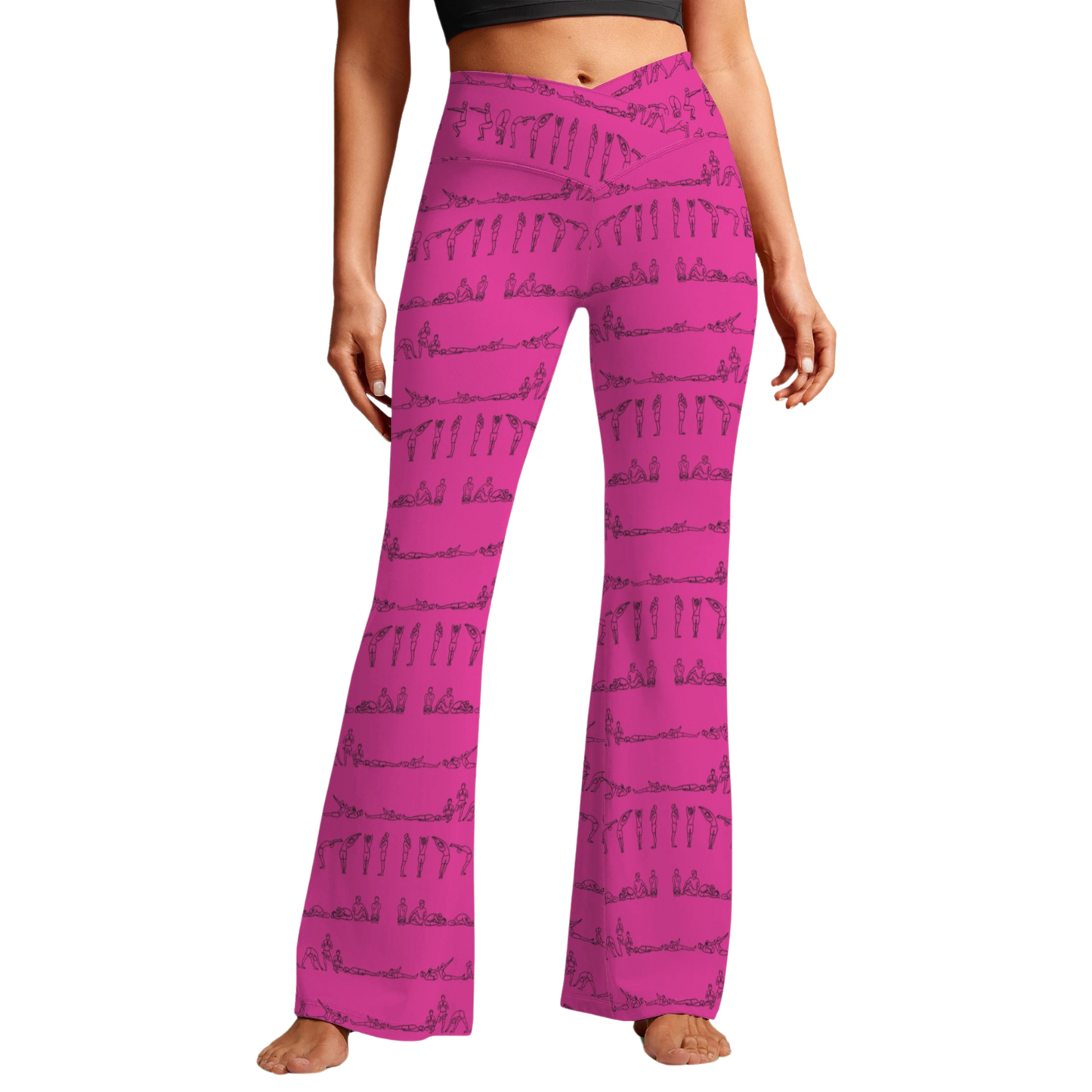 Bikram Series - Cross Waisted Flair Leggings