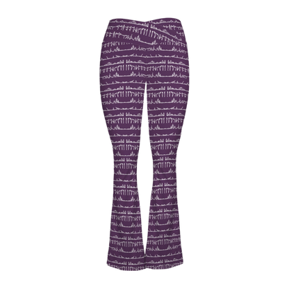Bikram Ember - Cross Waisted Flair Leggings