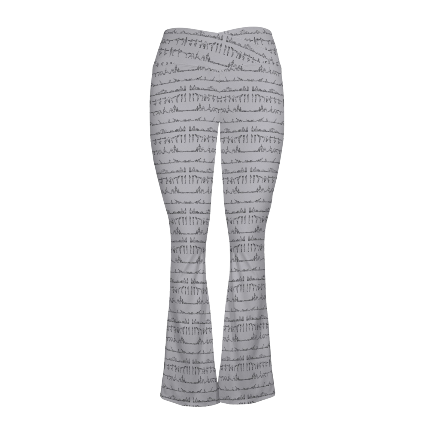 Bikram Pastel - Cross Waisted Flair Leggings