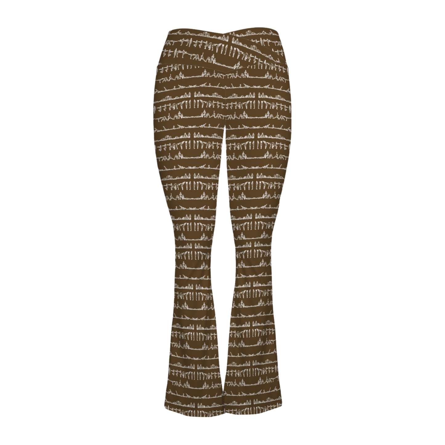 Bikram Ember - Cross Waisted Flair Leggings