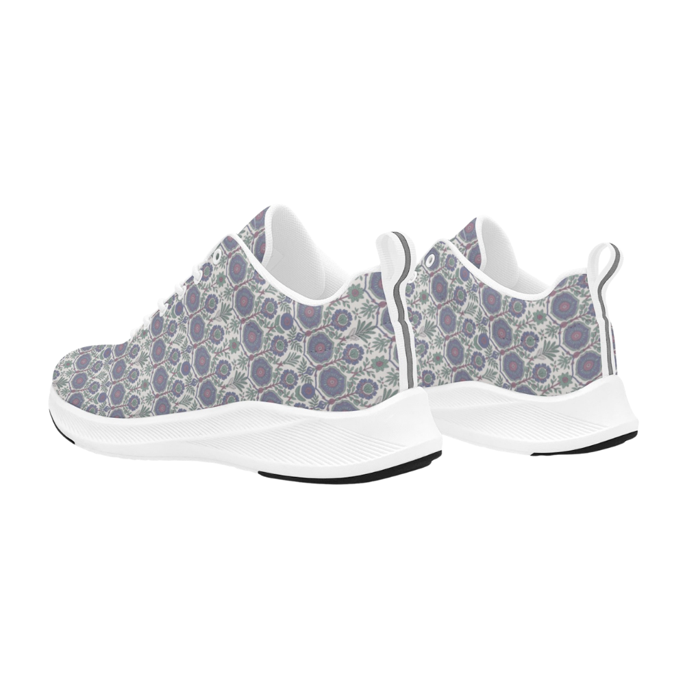 Jaipur Love iSquared men's runners in vegan faux suede with reflective accents, printed upper, mesh lining, and rubber outsole