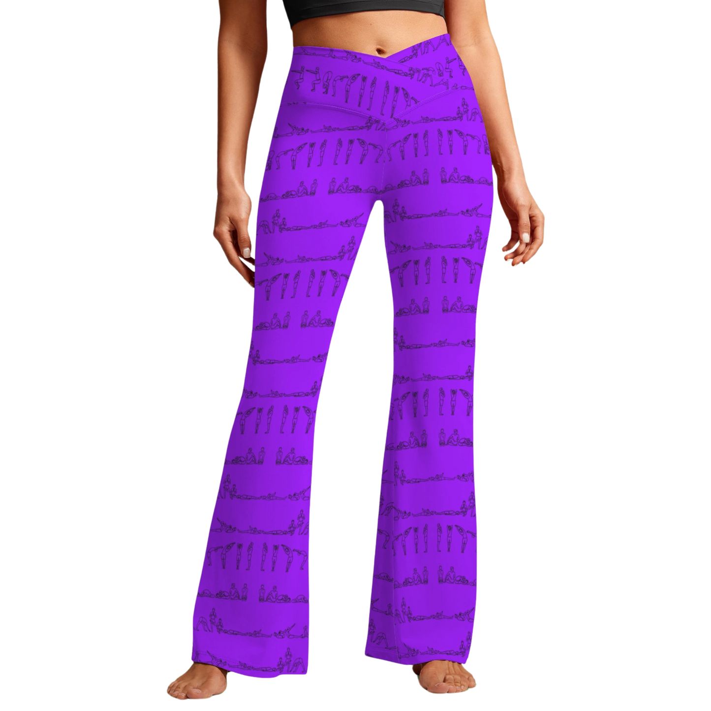 Bikram Series - Cross Waisted Flair Leggings