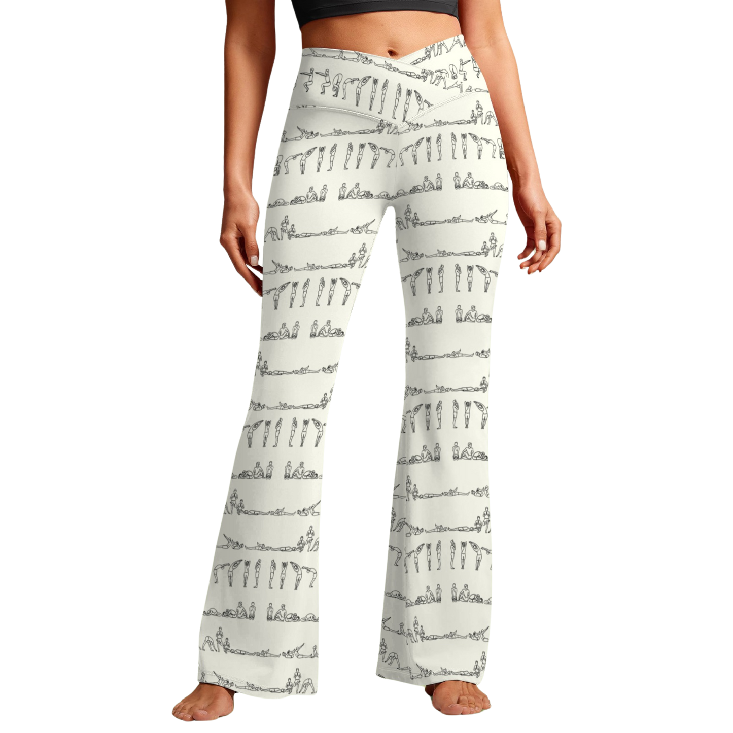Bikram Series - Cross Waisted Flair Leggings
