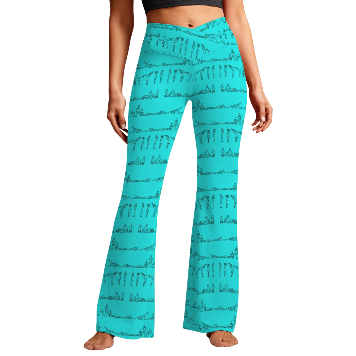 Bikram Series - Cross Waisted Flair Leggings