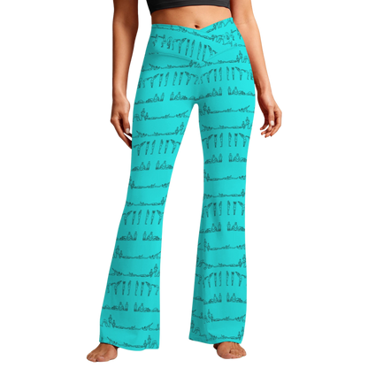 Bikram Series - Cross Waisted Flair Leggings