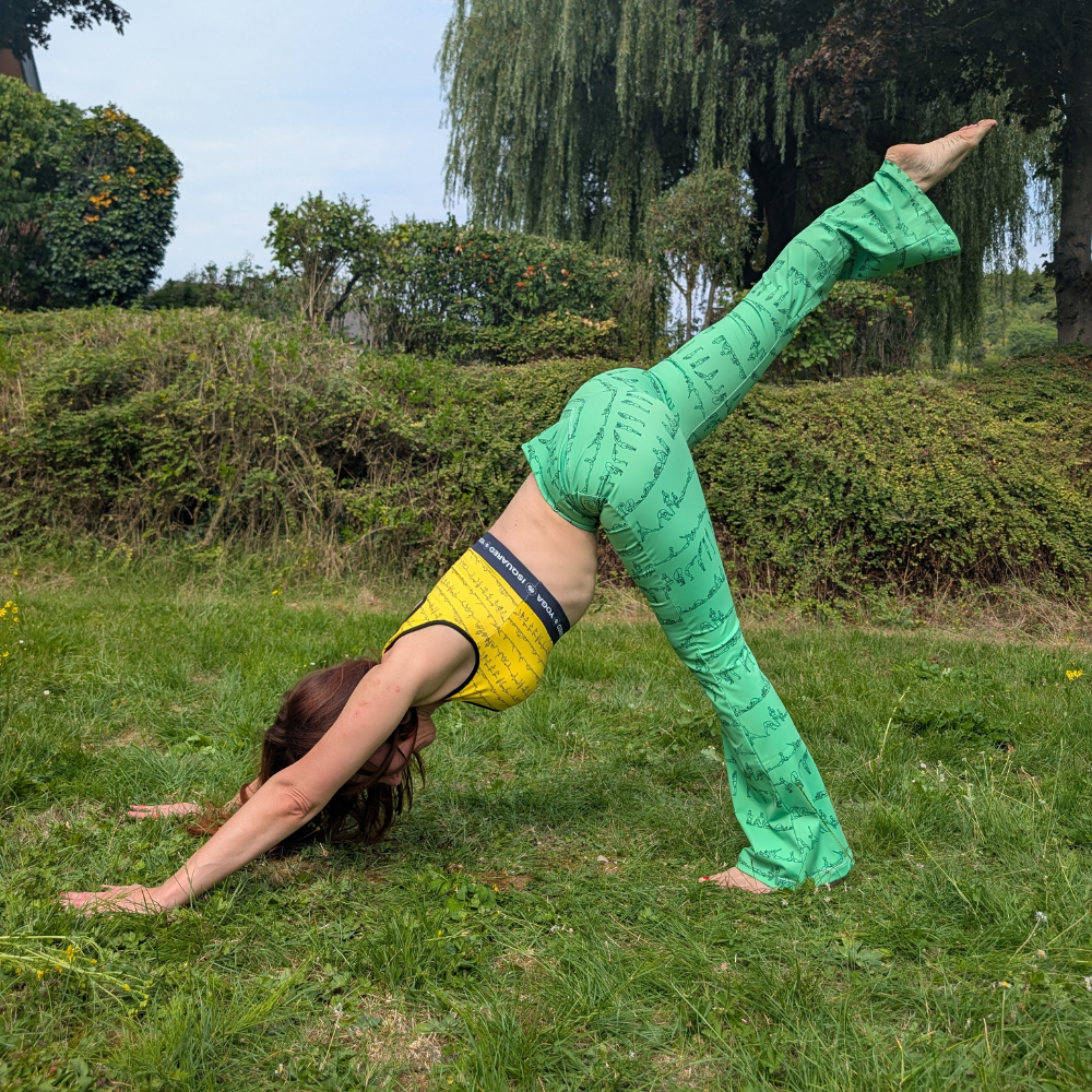 Bikram Series - Cross Waisted Flair Leggings