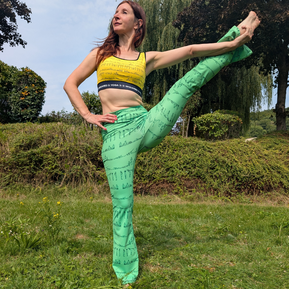 Bikram Series - Cross Waisted Flair Leggings