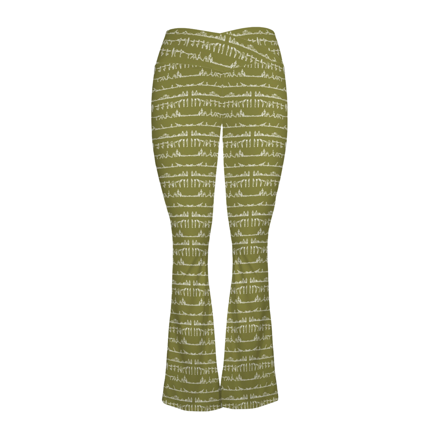 Bikram Ember - Cross Waisted Flair Leggings