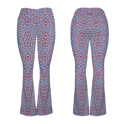 Wild Leopards - Cross Waisted Flair Leggings