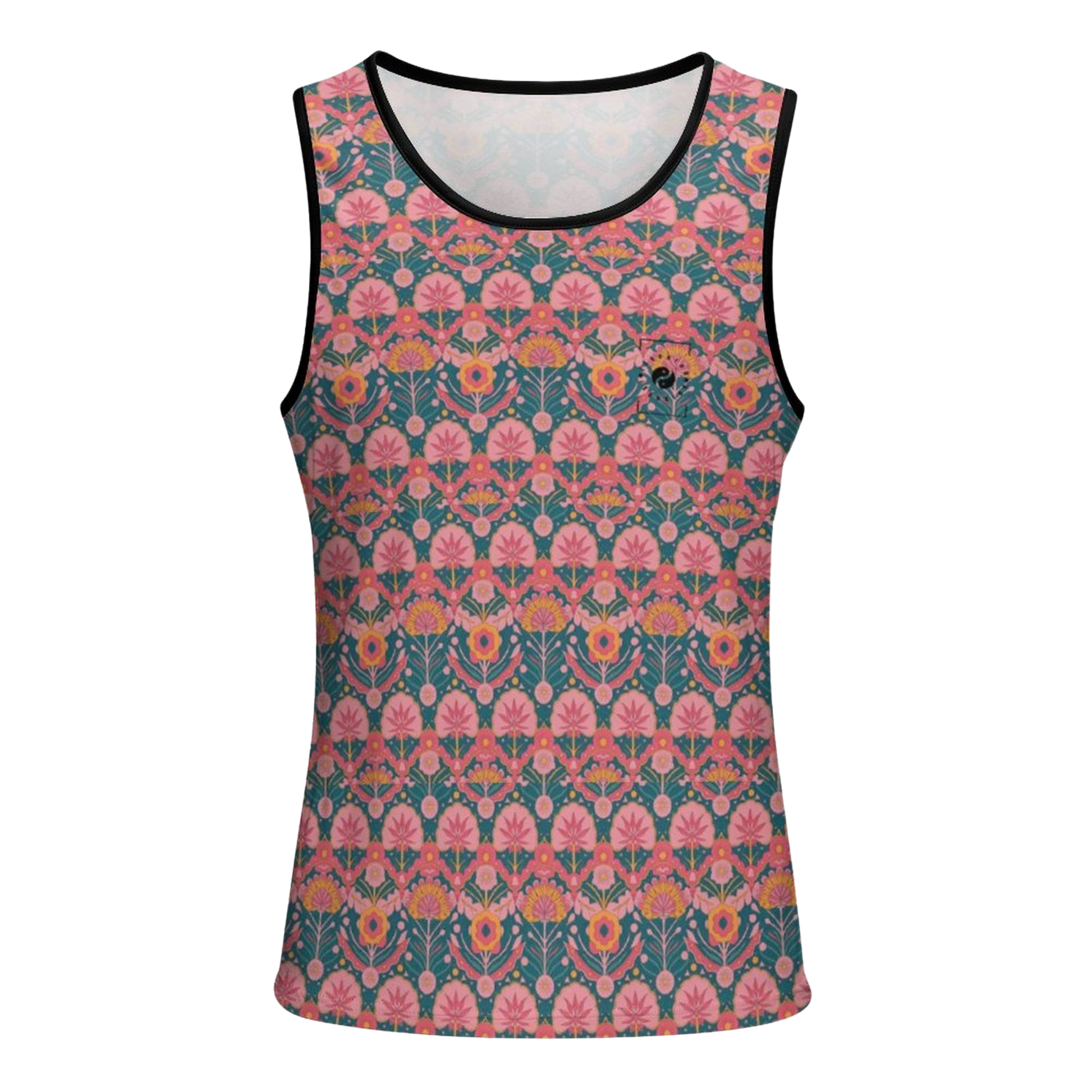 Jaipur Love iSquared Tank Top, sleeveless stretch top in printed Rajasthan-inspired patterns for workouts and layering