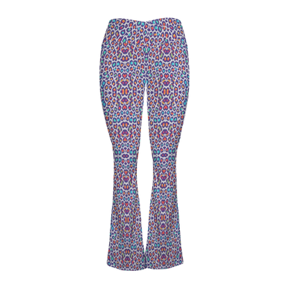 Wild Leopards - Cross Waisted Flair Leggings