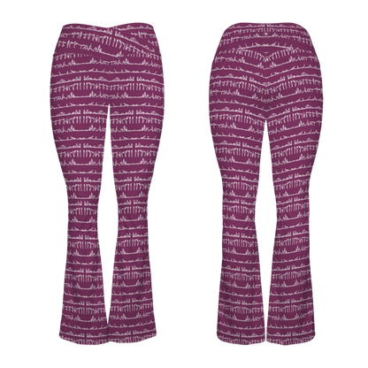 Bikram Ember - Cross Waisted Flair Leggings