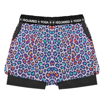Wild Leopards - Compression Yoga Shorts