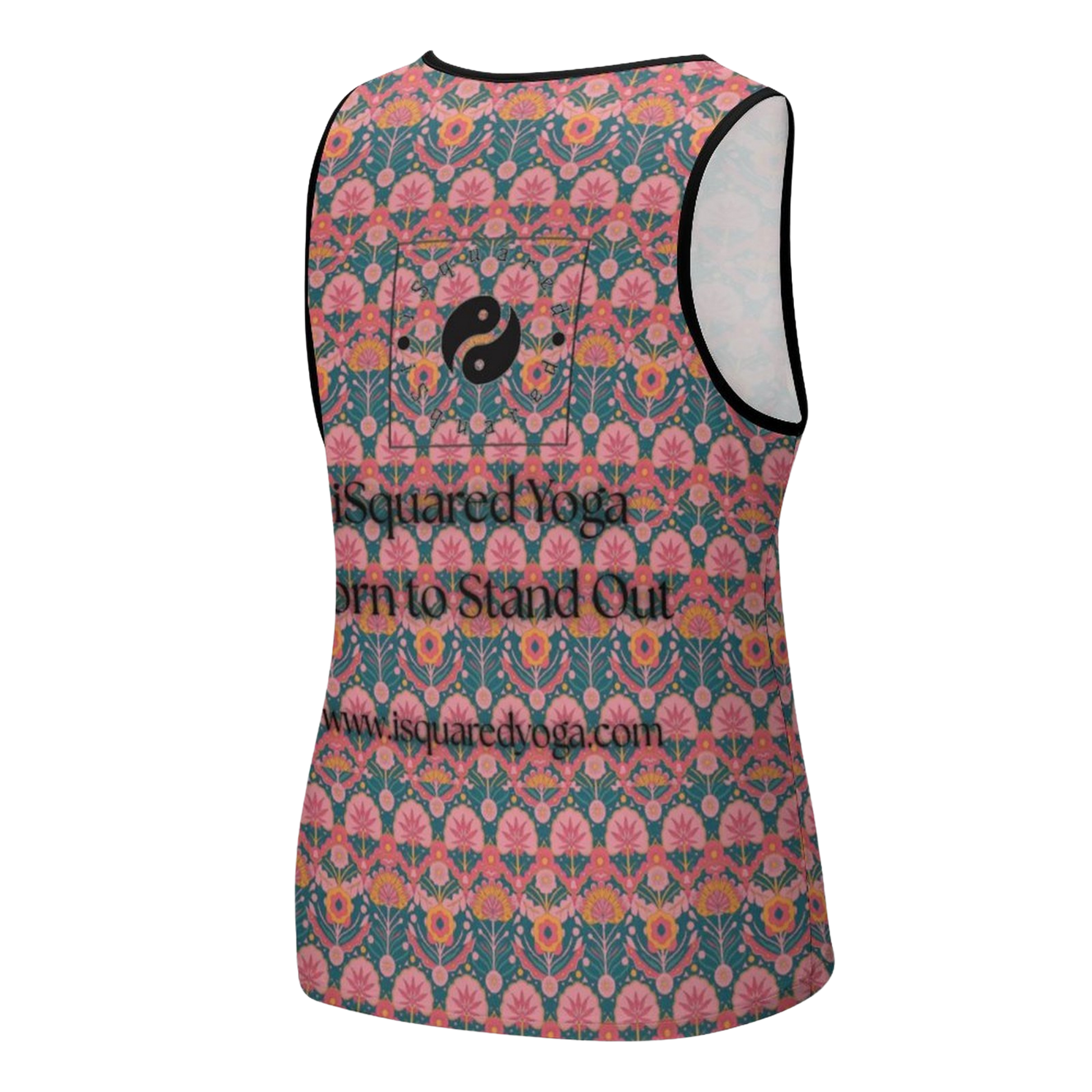 Jaipur Love iSquared Tank Top, sleeveless stretch top in printed Rajasthan-inspired patterns for workouts and layering