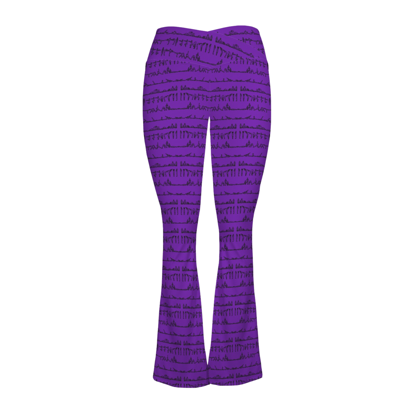 Bikram Series - Cross Waisted Flair Leggings REFINED