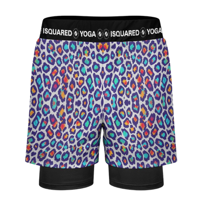 Wild Leopards - Compression Yoga Shorts