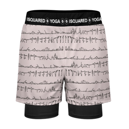 Bikram Pastel - Compression Yoga Shorts