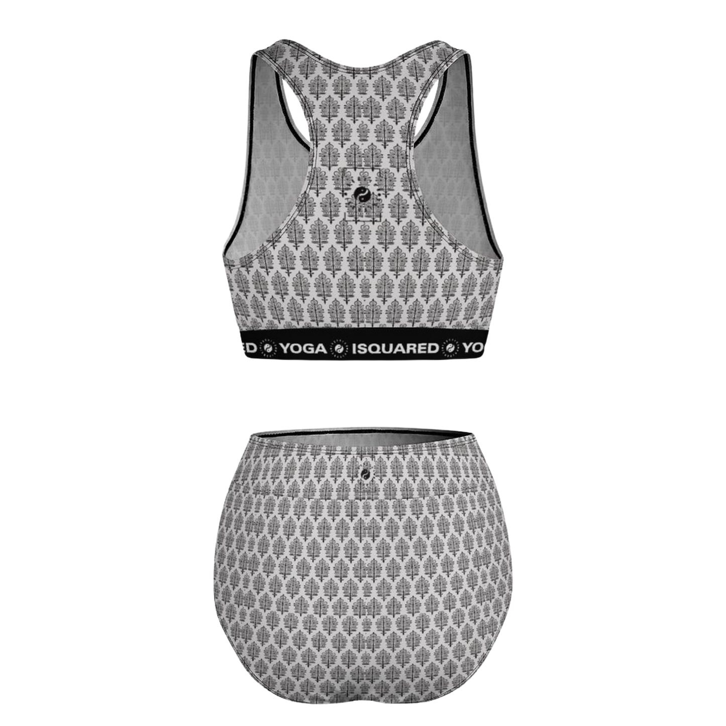 Jaipur Love hot yoga bikini set with quick-dry stretch fabric, detachable pads, and bold Rajasthan-inspired print