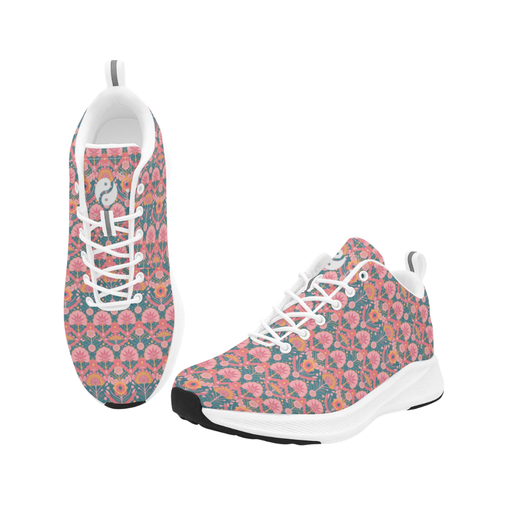 Jaipur Love iSquared men's runners in vegan faux suede with reflective accents, printed upper, mesh lining, and rubber outsole