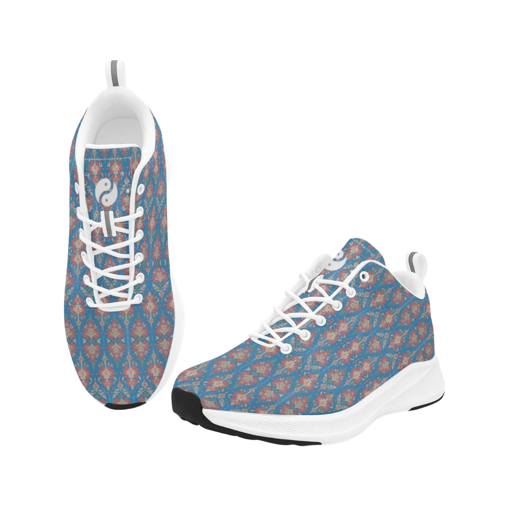 Jaipur Love iSquared men's runners in vegan faux suede with reflective accents, printed upper, mesh lining, and rubber outsole