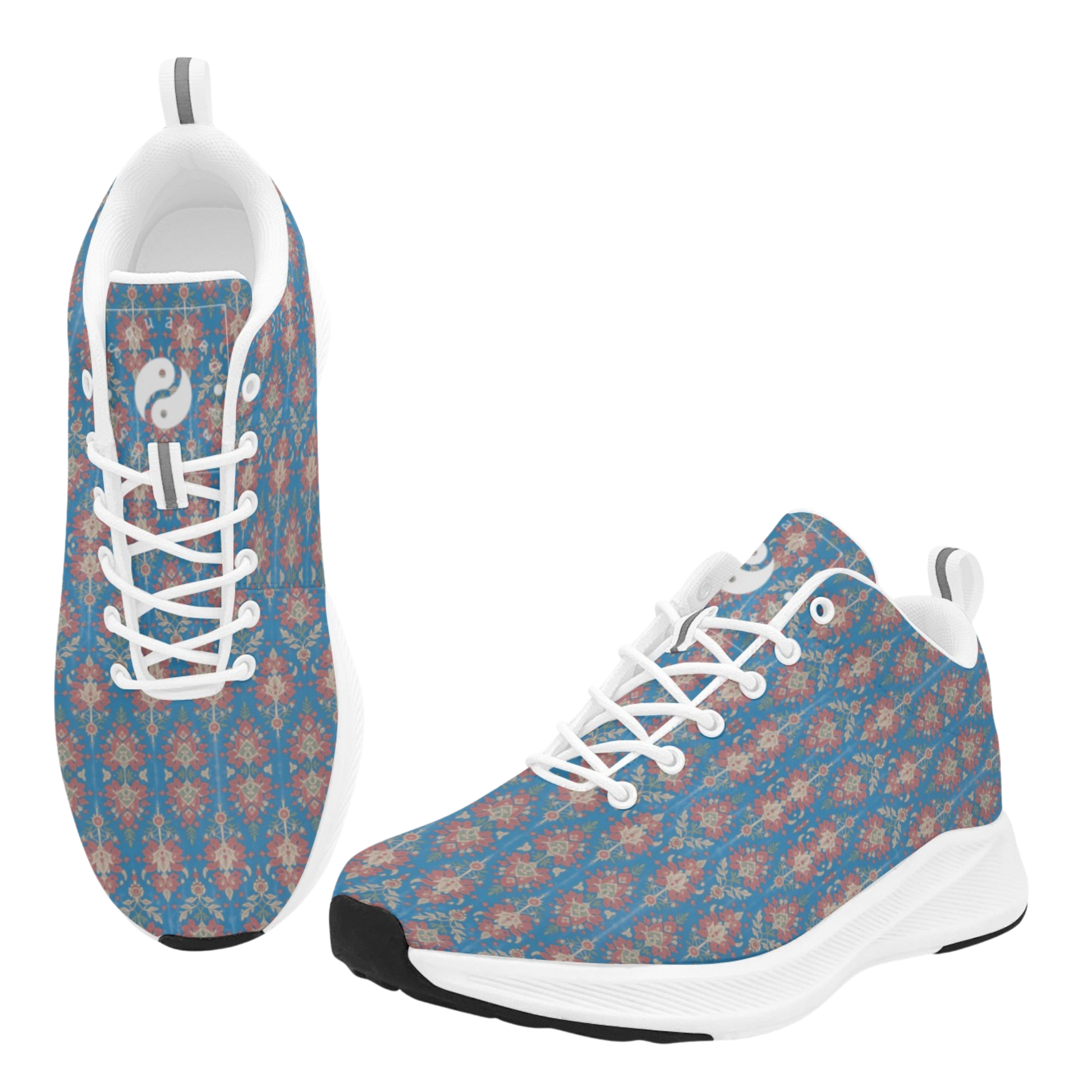 Jaipur Love iSquared Women Runners in vegan faux suede with reflective accents, mesh lining, and printed low-top design