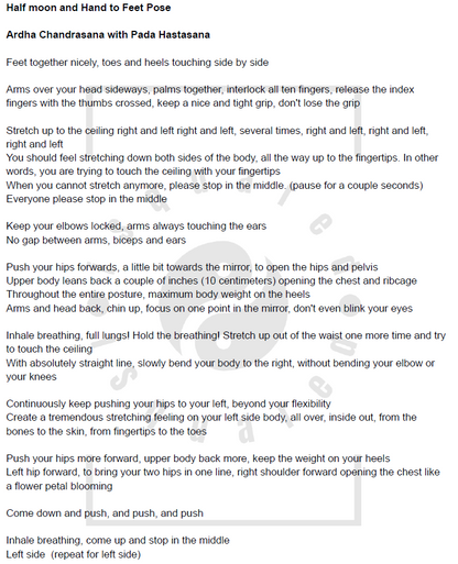 Hot Yoga 26+2 Full Instructions