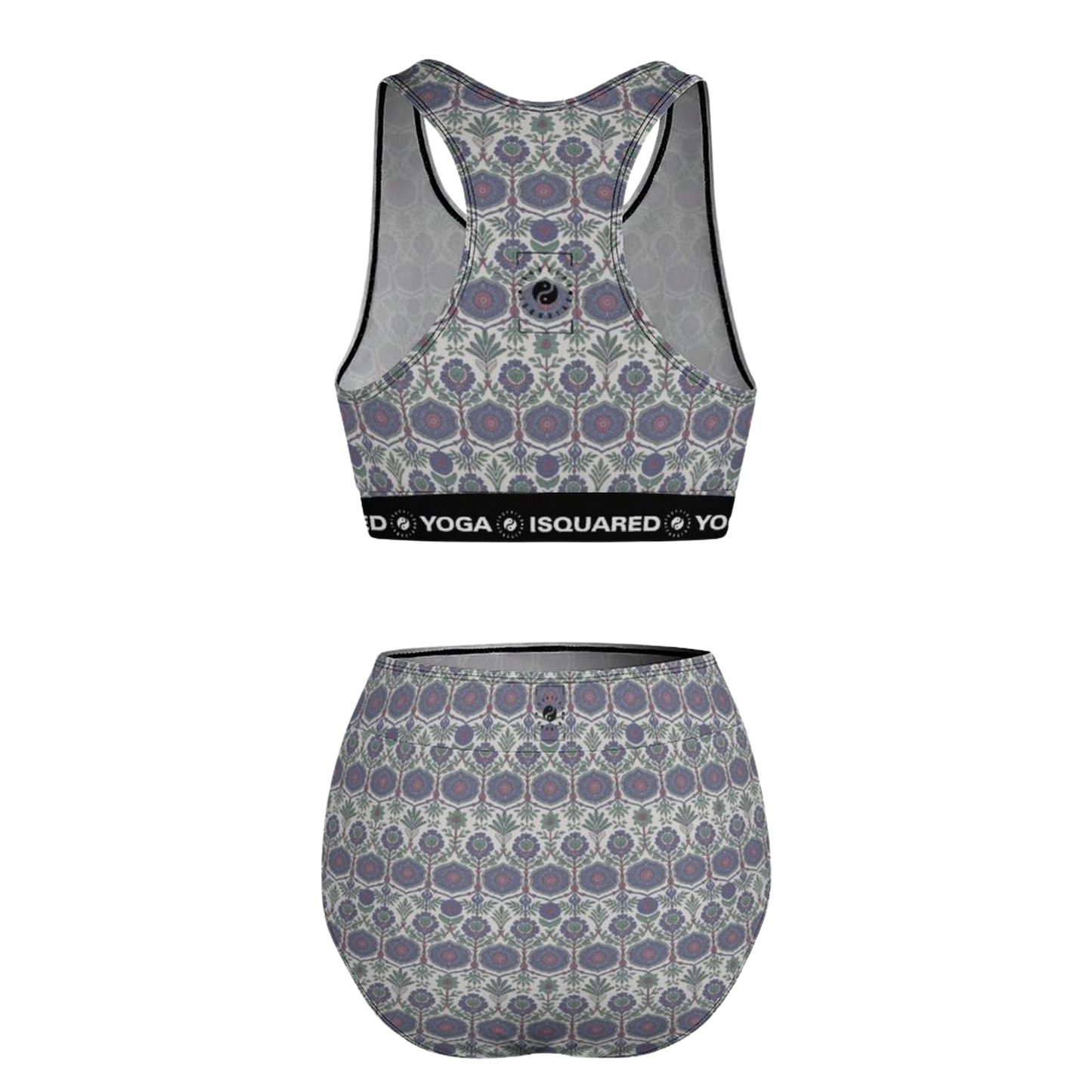 Jaipur Love hot yoga bikini set with quick-dry stretch fabric, detachable pads, and bold Rajasthan-inspired print