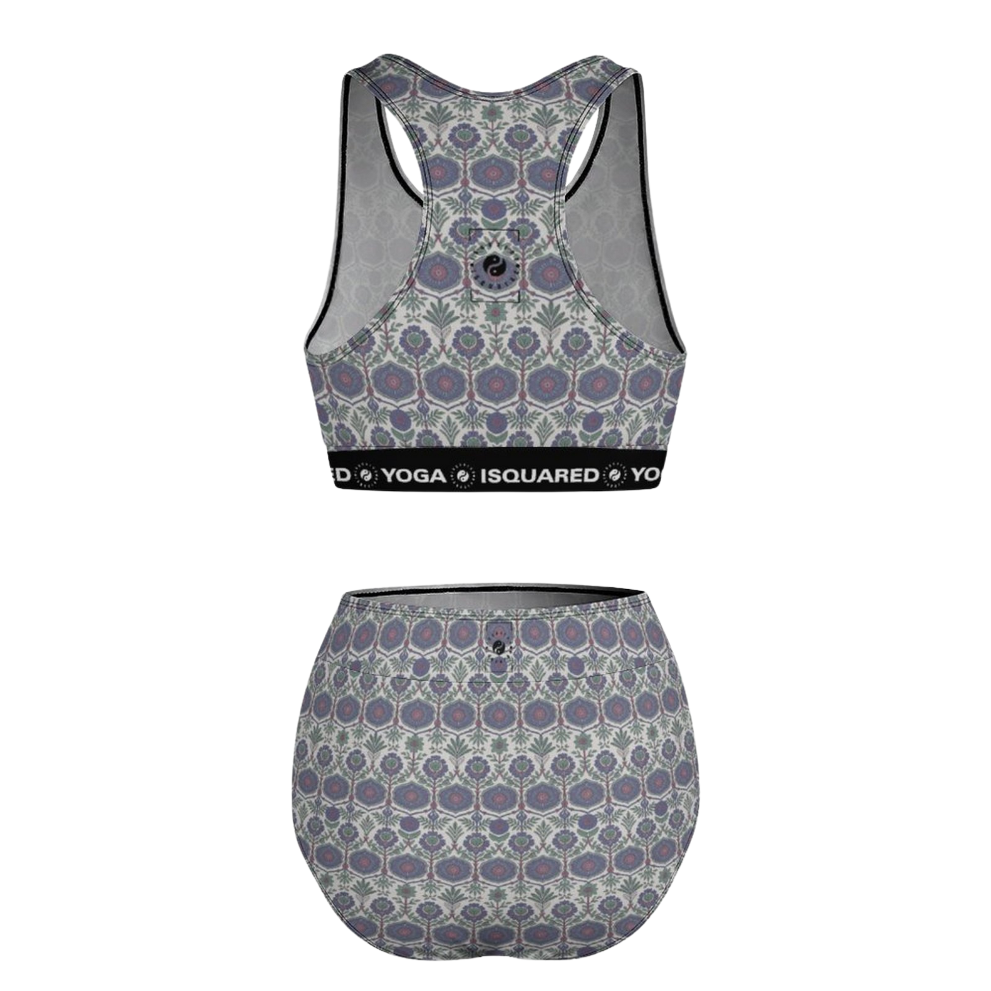 Jaipur Love hot yoga bikini set with quick-dry stretch fabric, detachable pads, and bold Rajasthan-inspired print